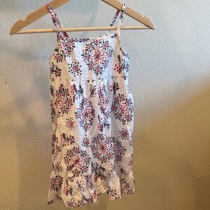 Crazy 8 White and Pink Floral Kids Dress